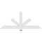 Ekena Millwork Kennewick Architectural Grade PVC Gable Bracket, 60"W x 25"H x 2"D x 4"F, 10/12 Pitch GBP060X25X0204KEN00 - alternate 3